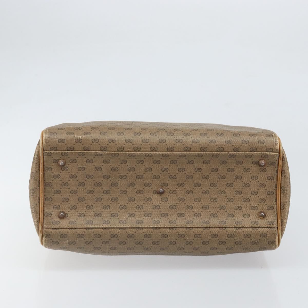 GUCCI Micro GG Supreme Boston Bag PVC Beige Gold 002 58 0165 Auth ep13225