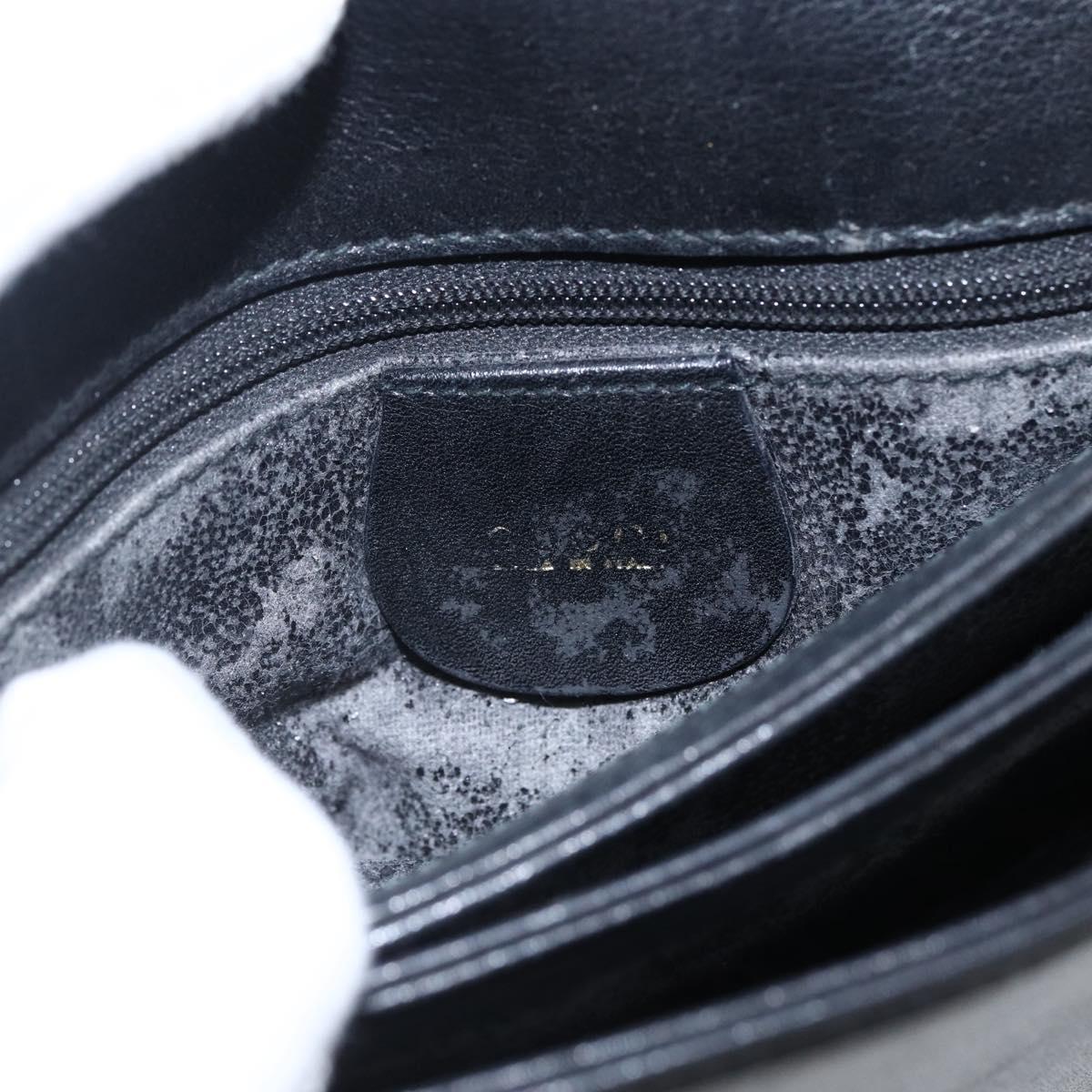 GUCCI Shoulder Bag Leather Black Silver 001 2214 Auth ep13226