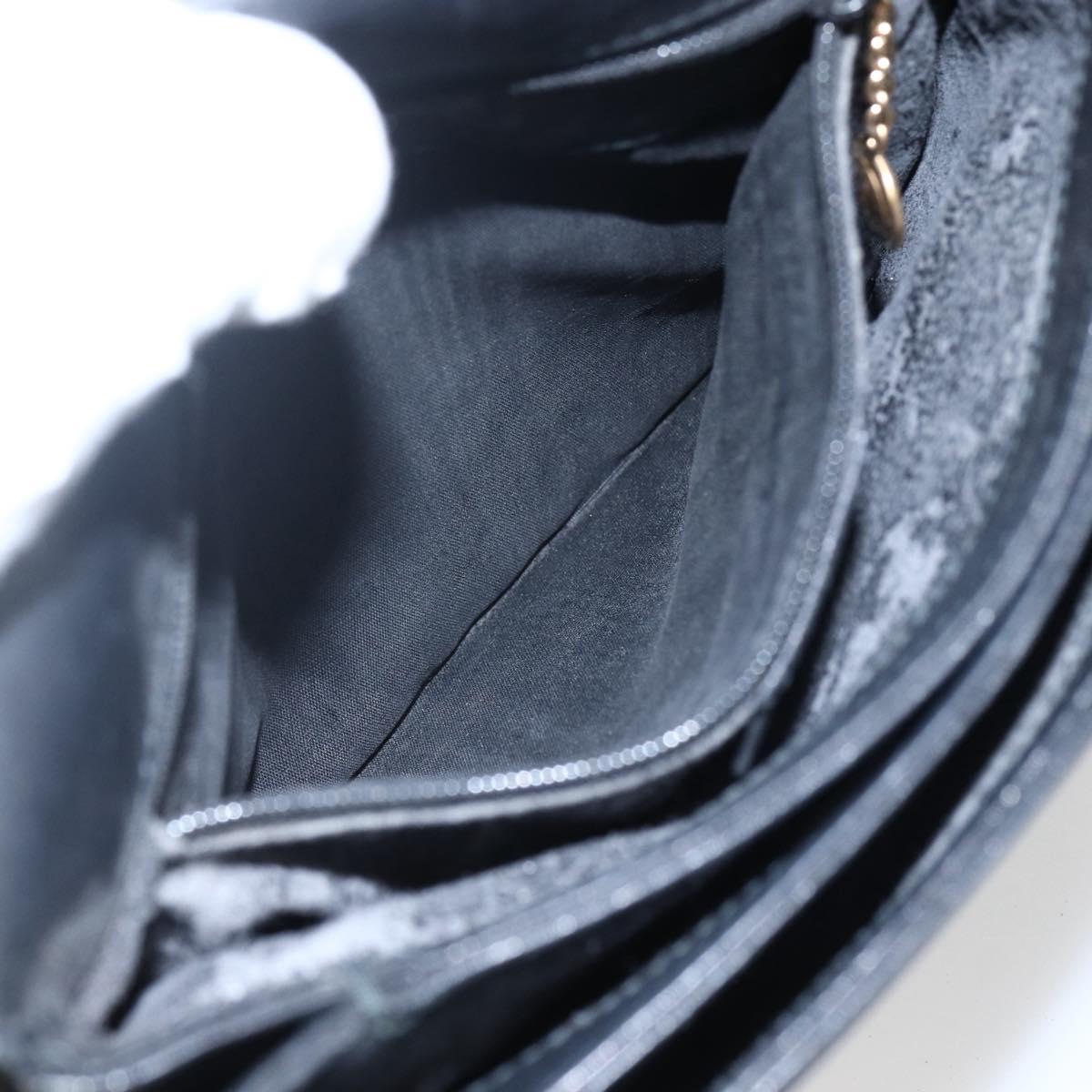 GUCCI Shoulder Bag Leather Black Silver 001 2214 Auth ep13226