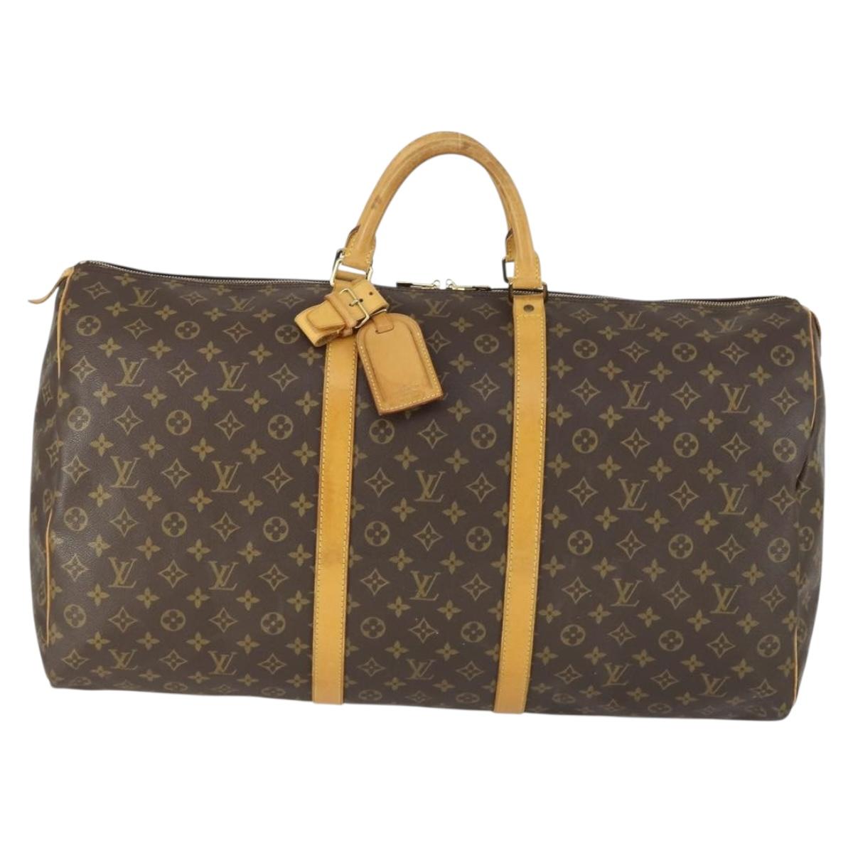 LOUIS VUITTON Monogram Keepall 60 Boston Bag M41422 LV Auth ep13230
