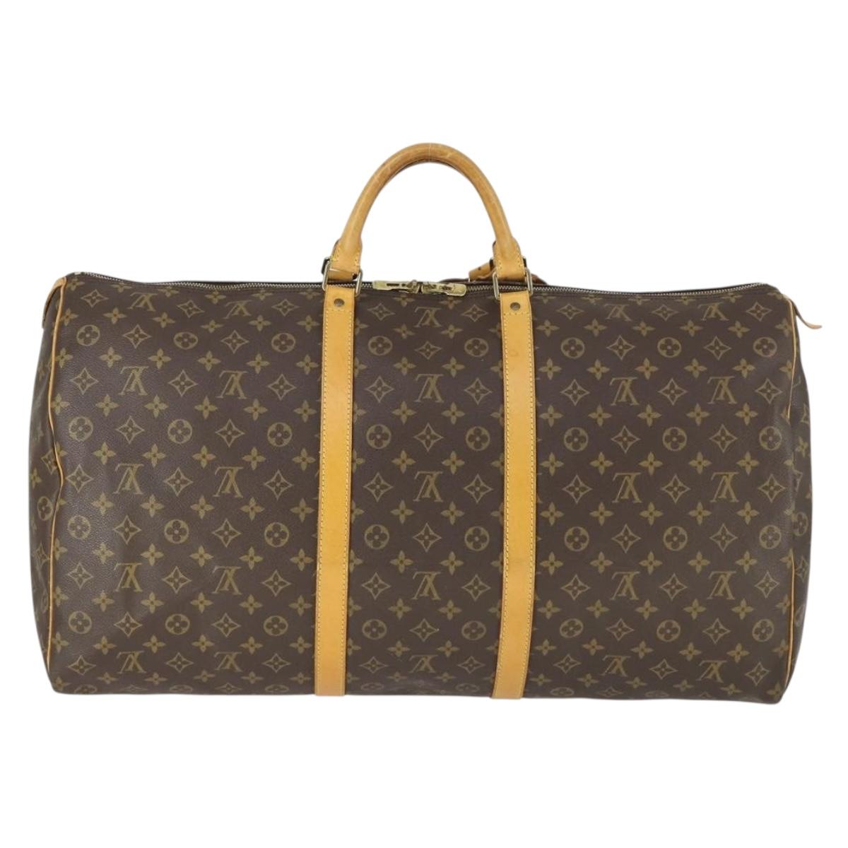 LOUIS VUITTON Monogram Keepall 60 Boston Bag M41422 LV Auth ep13230