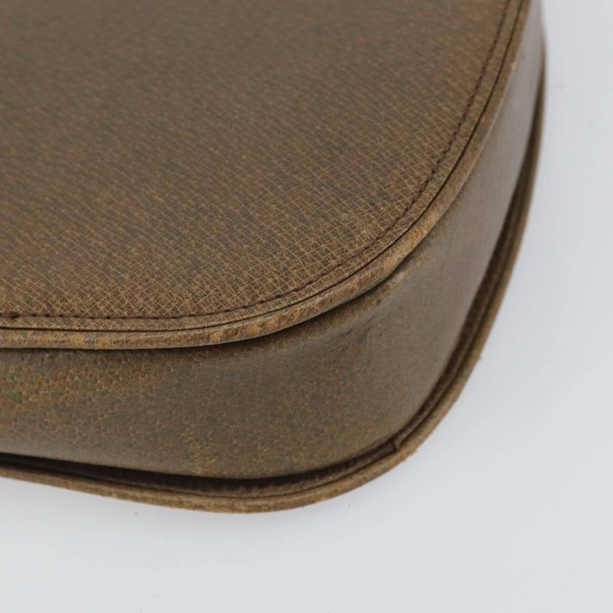 GUCCI Hand Bag Leather Brown Gold Auth ep13233