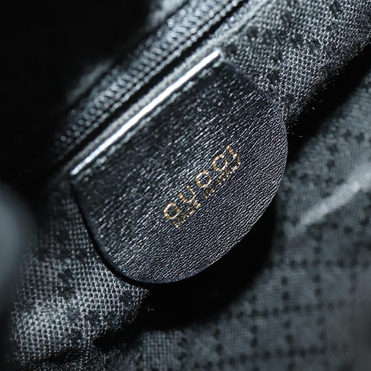 GUCCI Bamboo Backpack Leather Black Gold 003 1705 0030 Auth ep13234