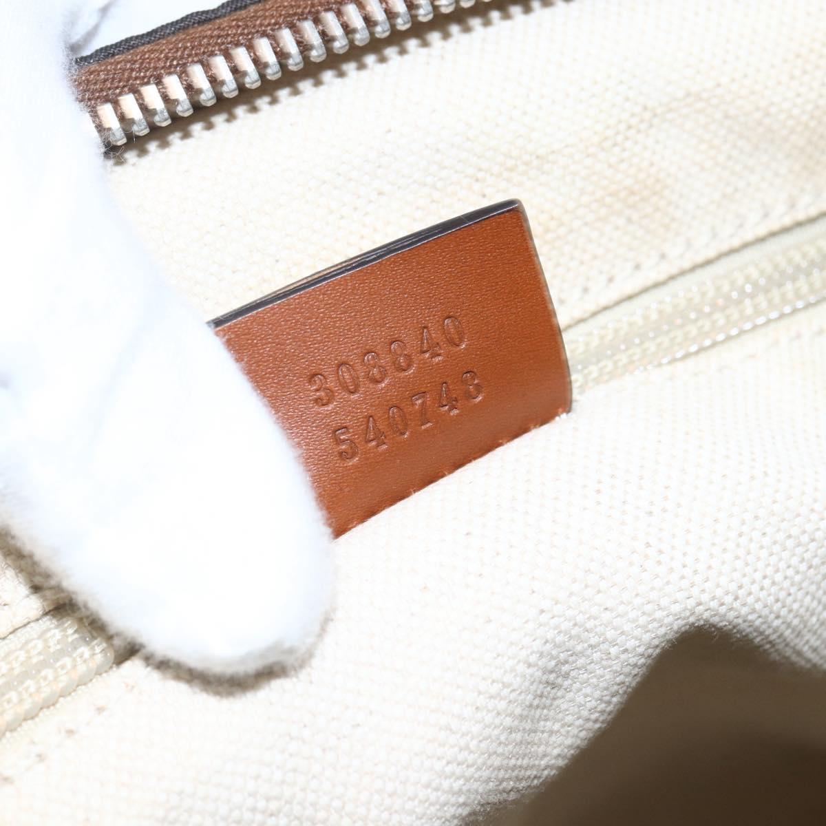 GUCCI GG Canvas Shoulder Bag Nylon Black Silver 308840 Auth ep13242