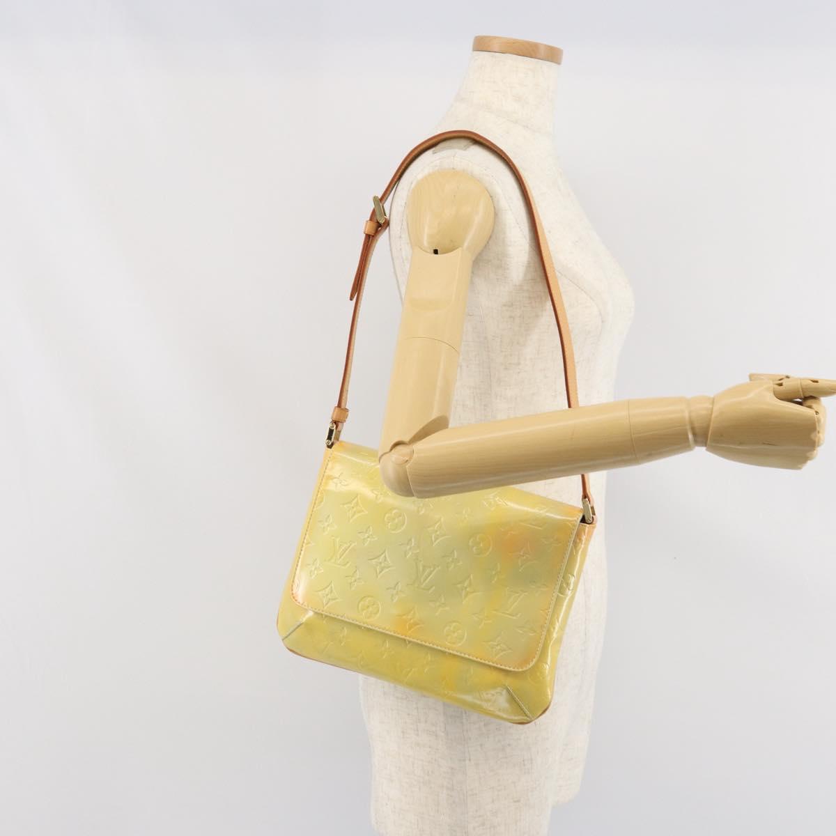 LOUIS VUITTON Monogram Vernis Thompson Street Bag Gris M91008 LV Auth ep13254