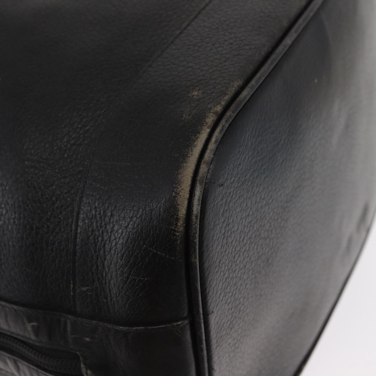 Burberrys Shoulder Bag Leather Black Gold Auth ep13262