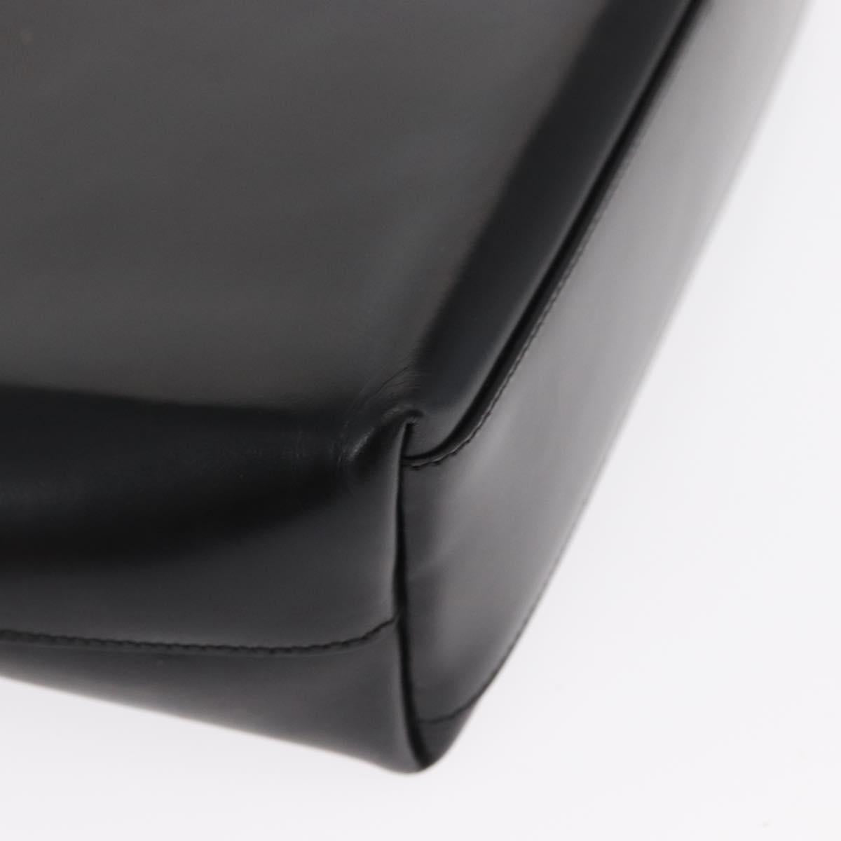 PRADA Hand Bag Leather Black Auth ep13263