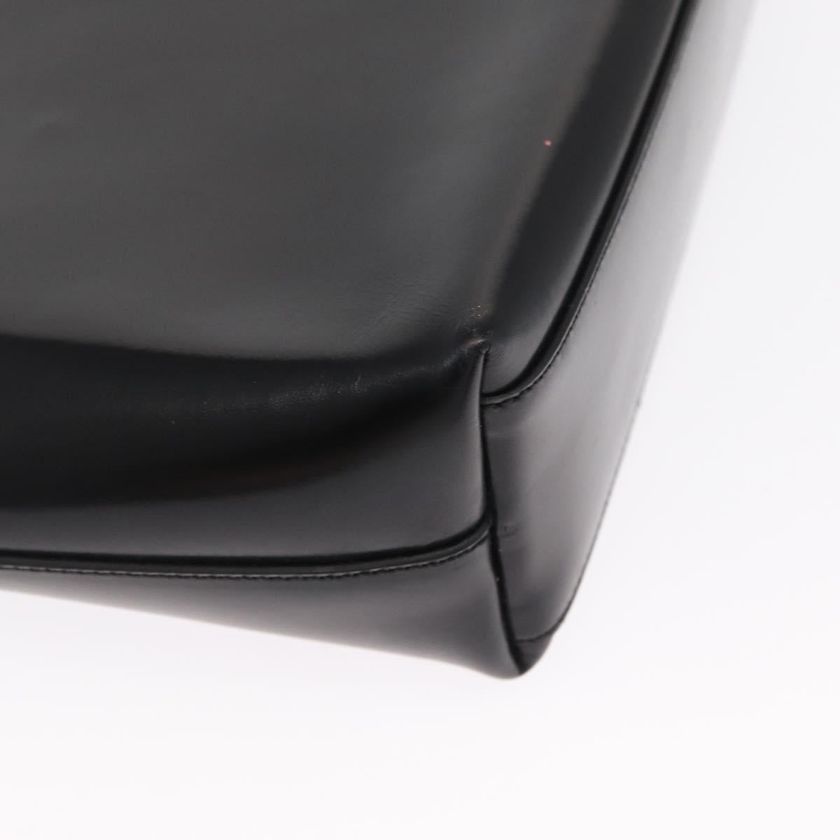 PRADA Hand Bag Leather Black Auth ep13263