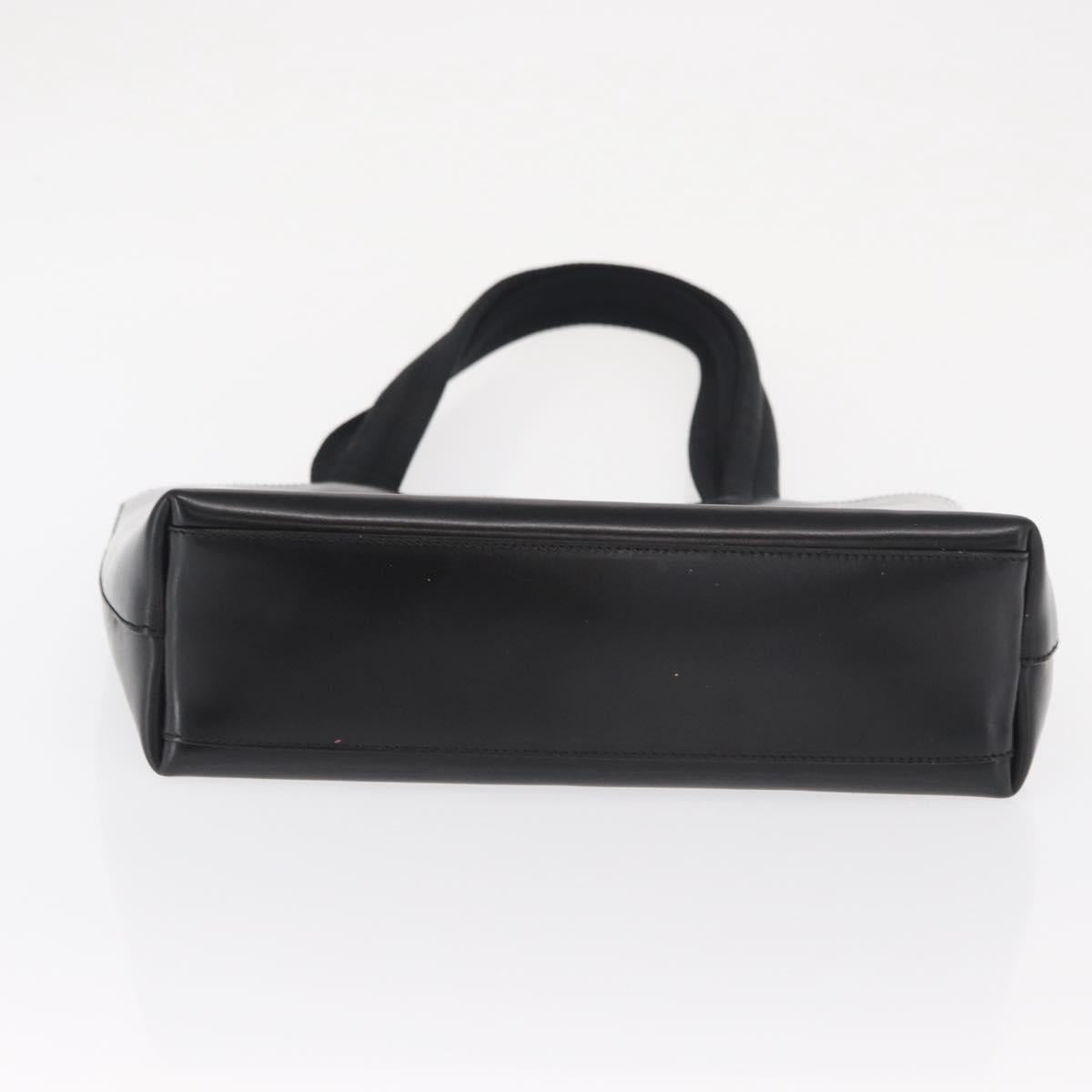 PRADA Hand Bag Leather Black Auth ep13263
