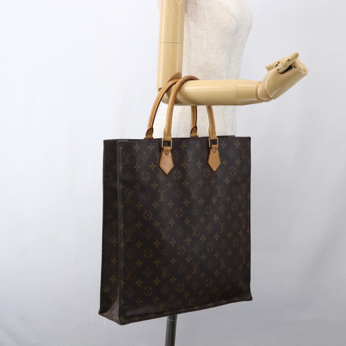 LOUIS VUITTON Monogram Sac Plat Hand Bag M51140 LV Auth ep13267