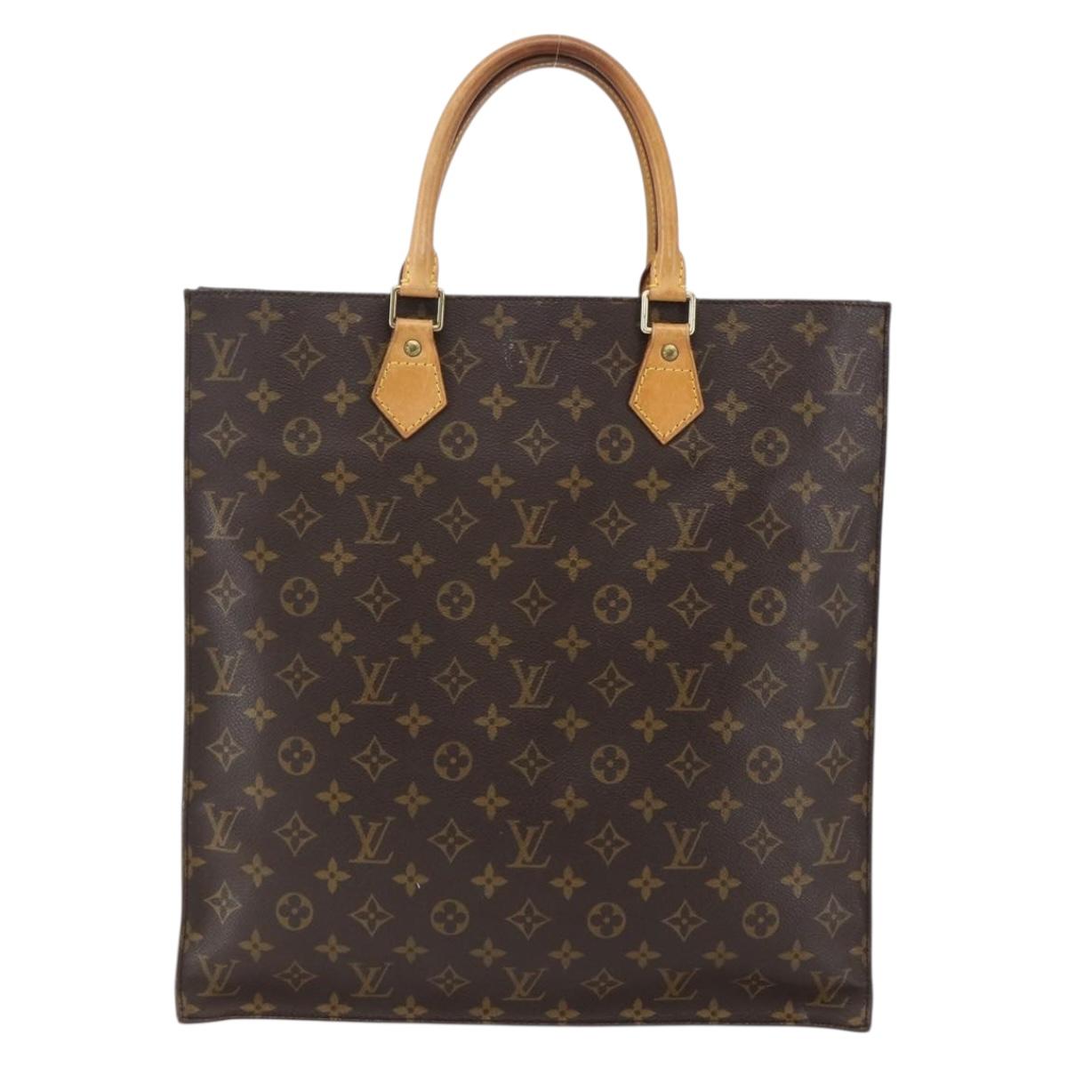 LOUIS VUITTON Monogram Sac Plat Hand Bag M51140 LV Auth ep13267