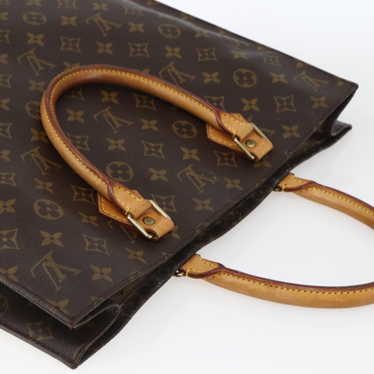 LOUIS VUITTON Monogram Sac Plat Hand Bag M51140 LV Auth ep13267