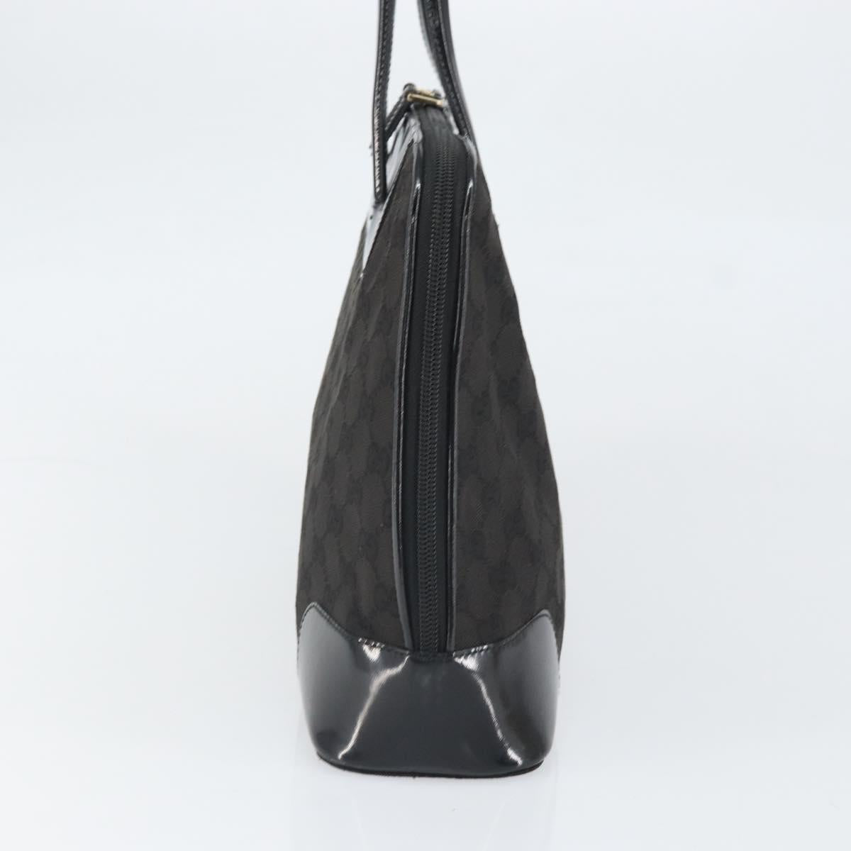 GUCCI GG Canvas Tote Bag Black Gold 002 1122 3444 Auth ep13276