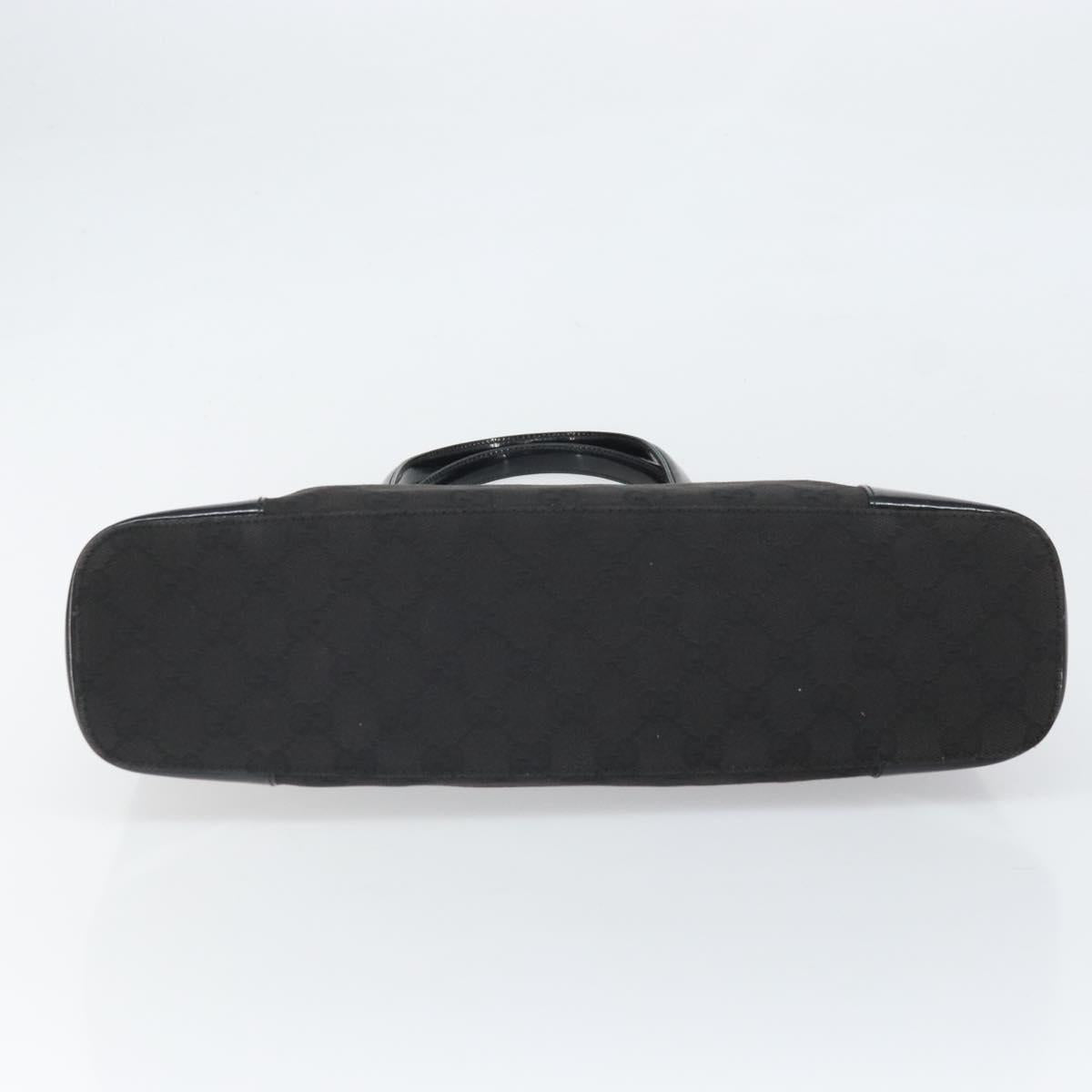 GUCCI GG Canvas Tote Bag Black Gold 002 1122 3444 Auth ep13276