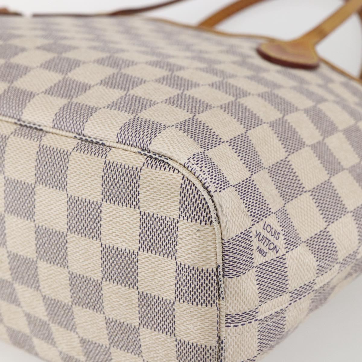 LOUIS VUITTON Damier Azur Neverfull PM Tote Bag N41362 LV Auth ep13282
