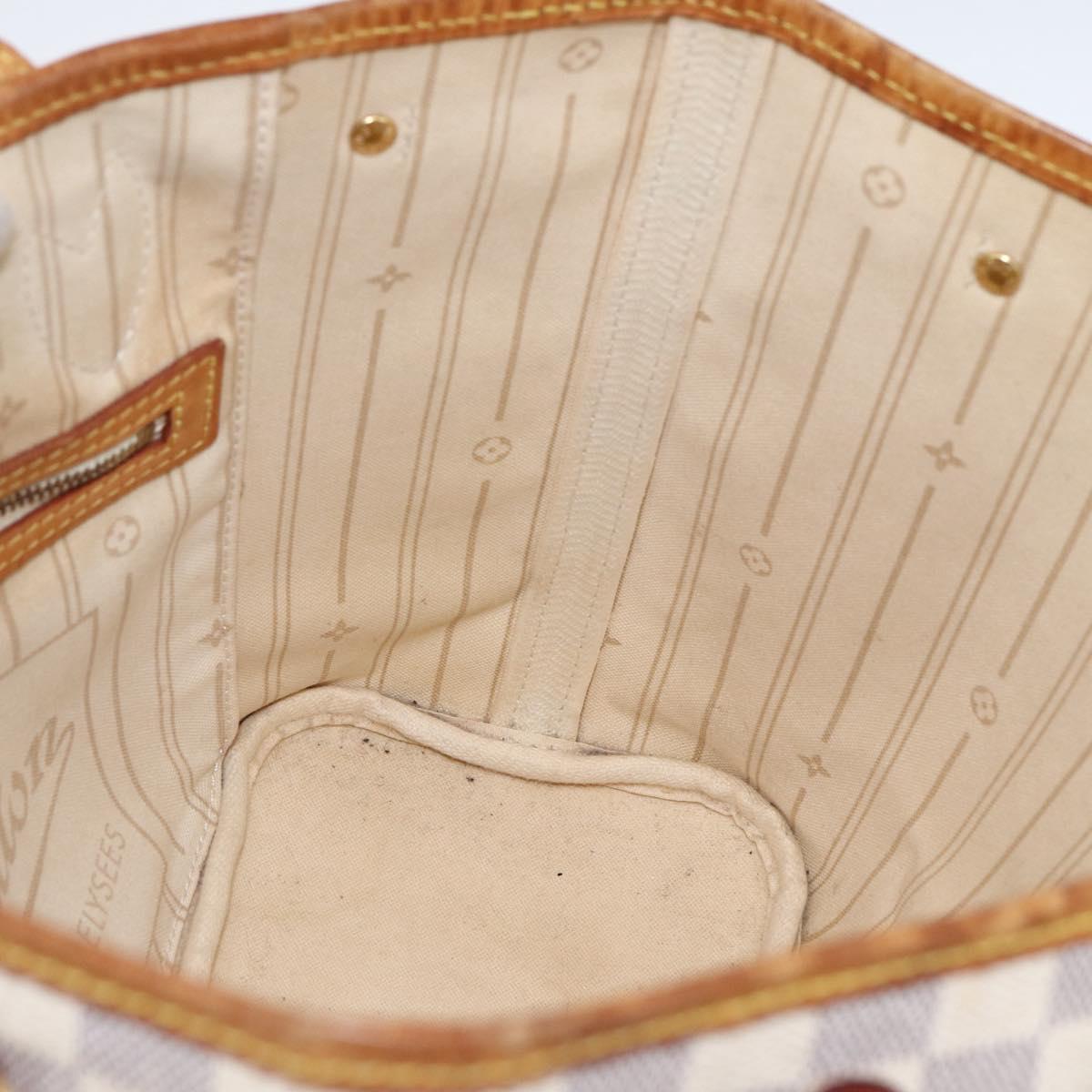 LOUIS VUITTON Damier Azur Neverfull PM Tote Bag N41362 LV Auth ep13282