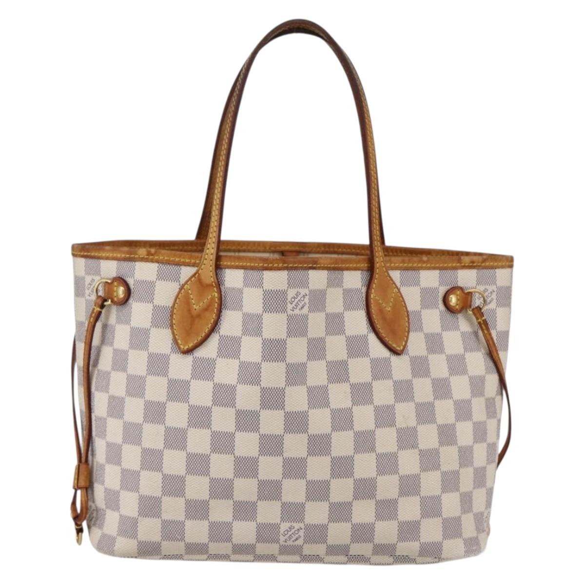 LOUIS VUITTON Damier Azur Neverfull PM Tote Bag N41362 LV Auth ep13282