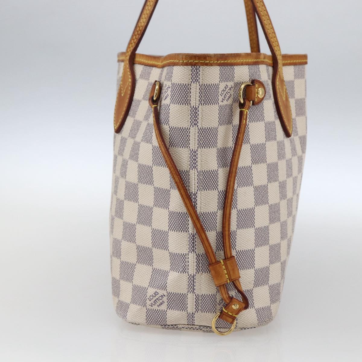LOUIS VUITTON Damier Azur Neverfull PM Tote Bag N41362 LV Auth ep13282