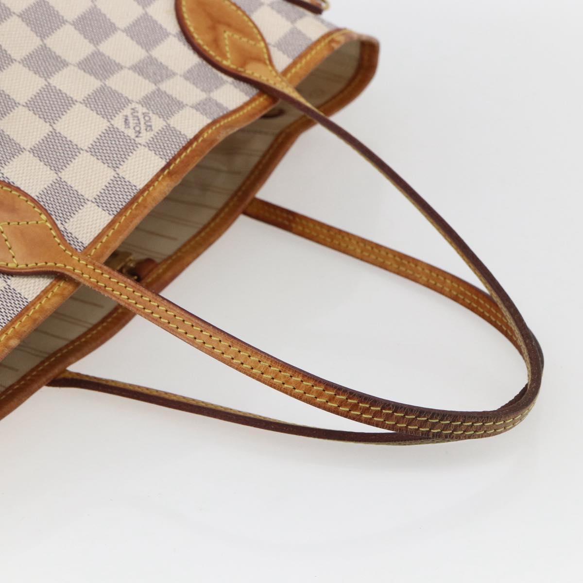 LOUIS VUITTON Damier Azur Neverfull PM Tote Bag N41362 LV Auth ep13282