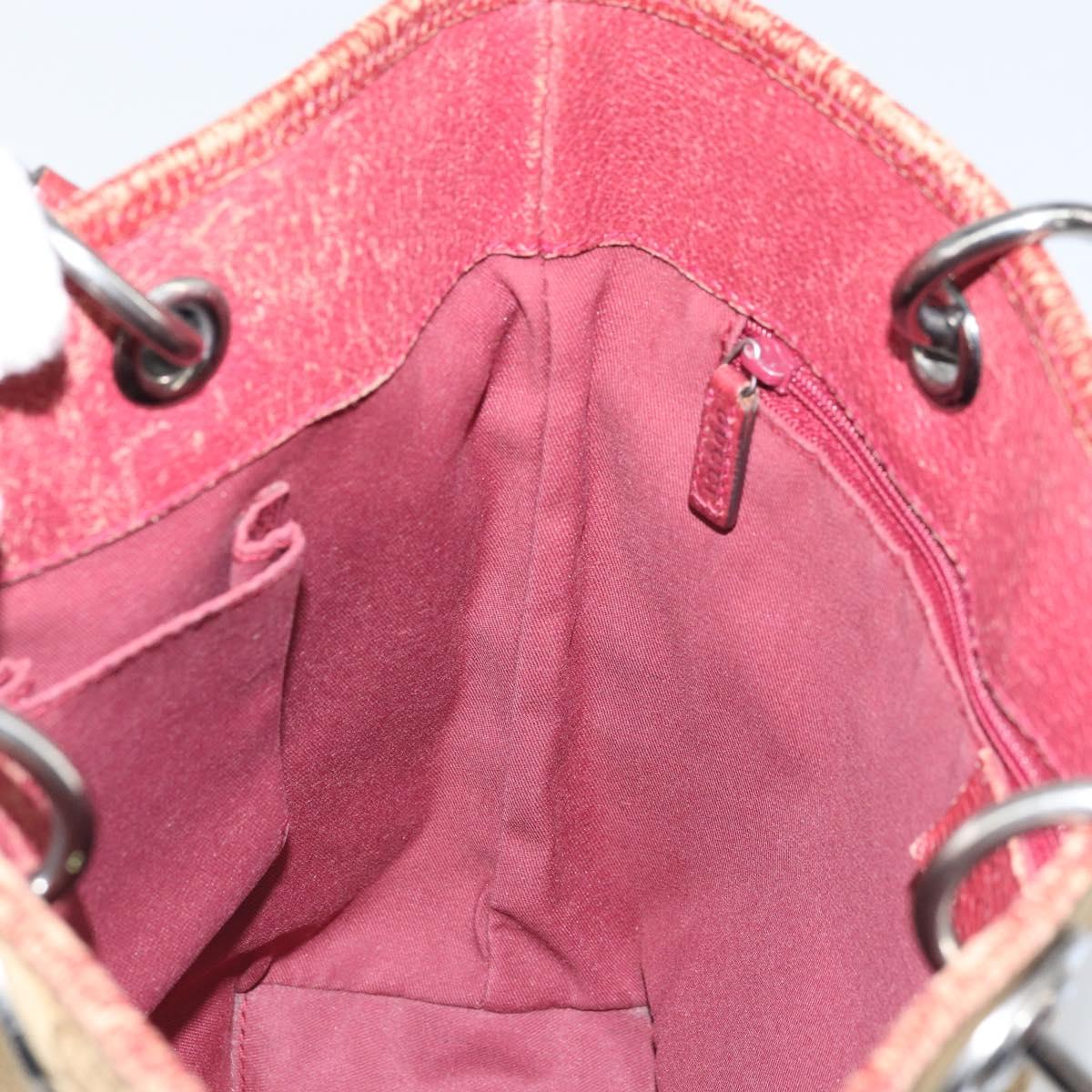 GUCCI GG Canvas Tote Bag Beige Silver 120840 Auth ep13283