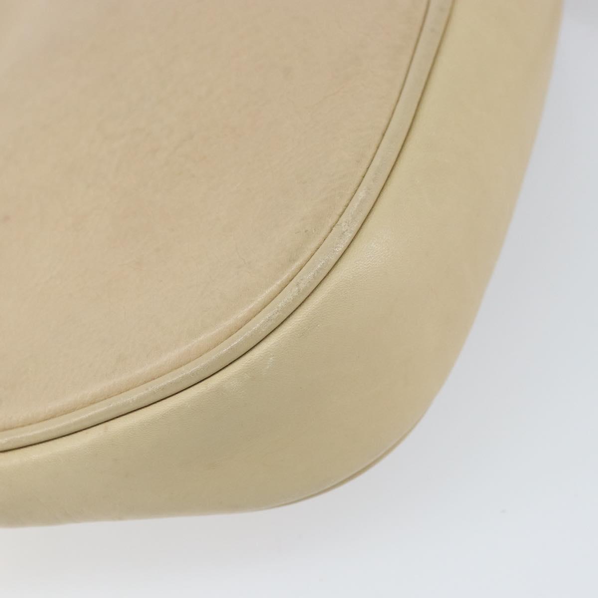 GUCCI Shoulder Bag Leather Beige Gold 007 112 0094 Auth ep13291