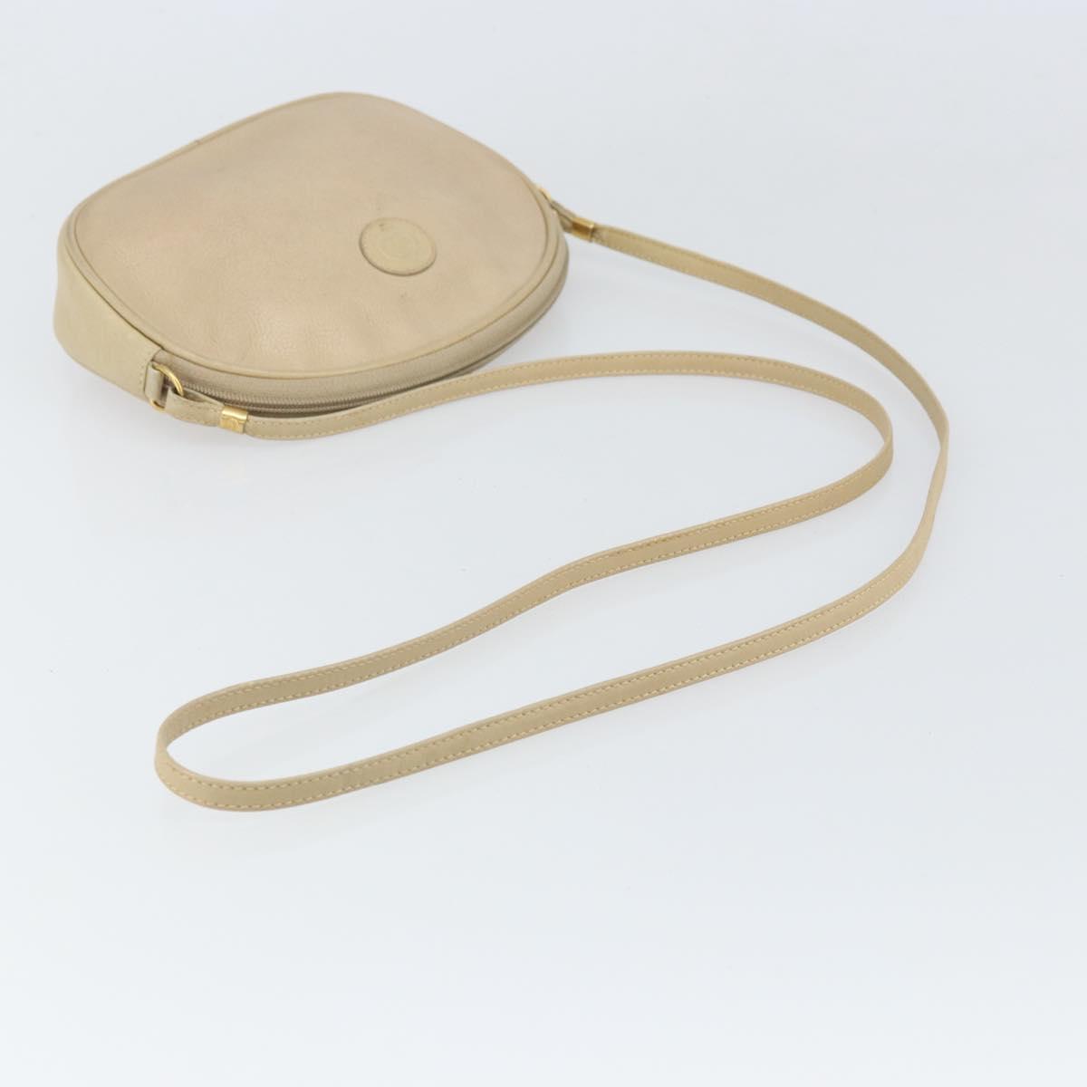 GUCCI Shoulder Bag Leather Beige Gold 007 112 0094 Auth ep13291