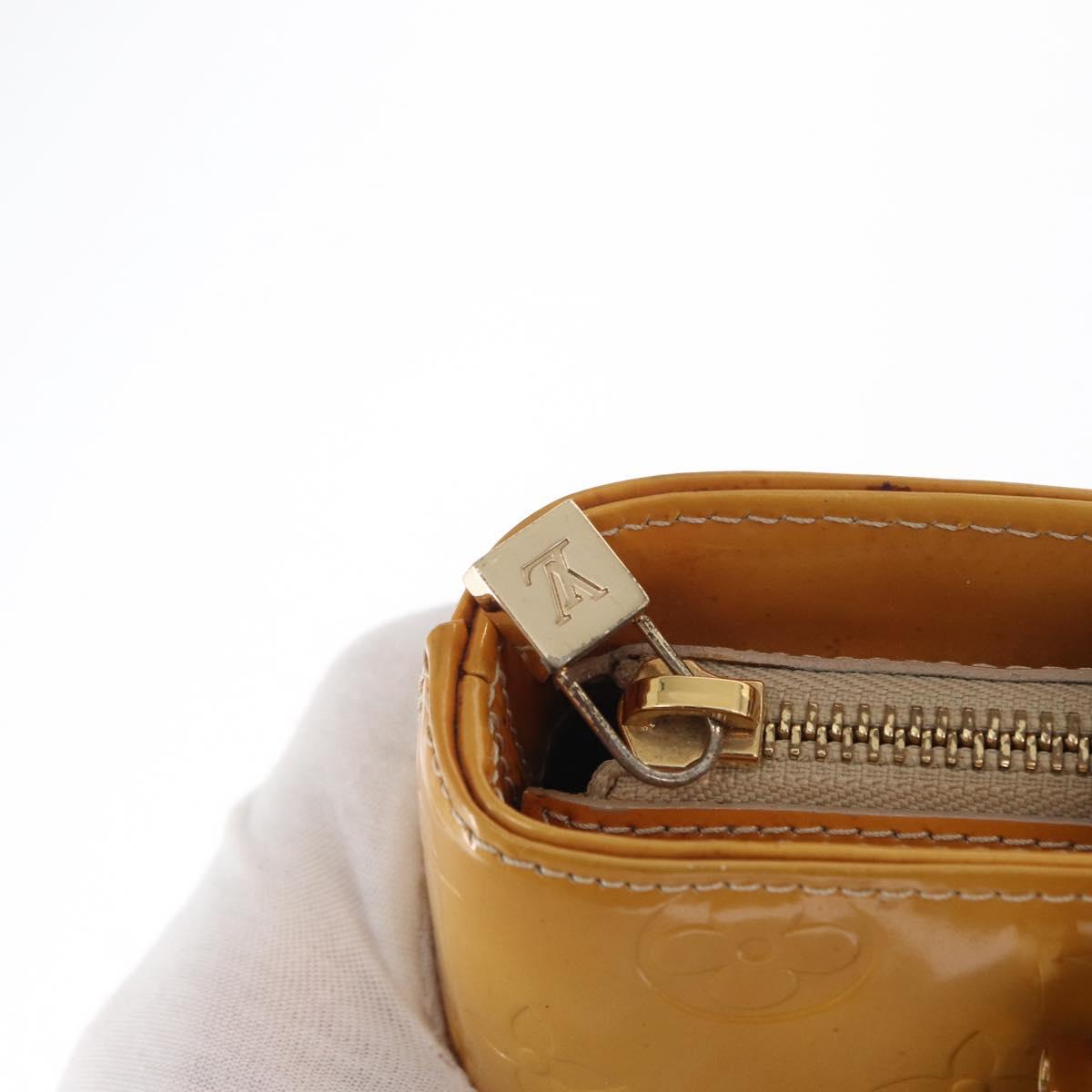 LOUIS VUITTON Monogram Vernis Houston Hand Bag Beige M91004 LV Auth ep13296