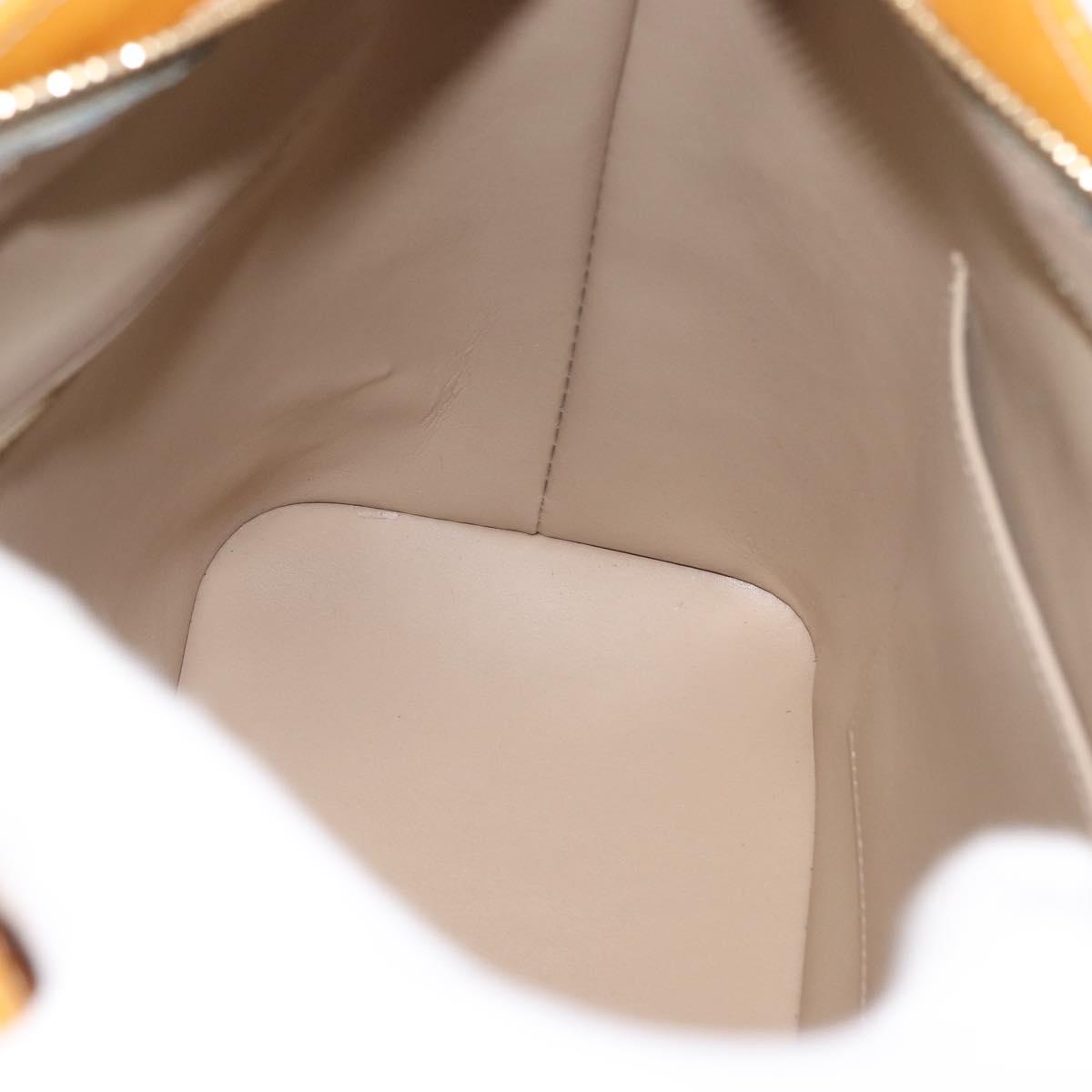 LOUIS VUITTON Monogram Vernis Houston Hand Bag Beige M91004 LV Auth ep13296