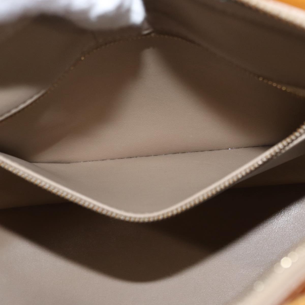 LOUIS VUITTON Monogram Vernis Houston Hand Bag Beige M91004 LV Auth ep13296