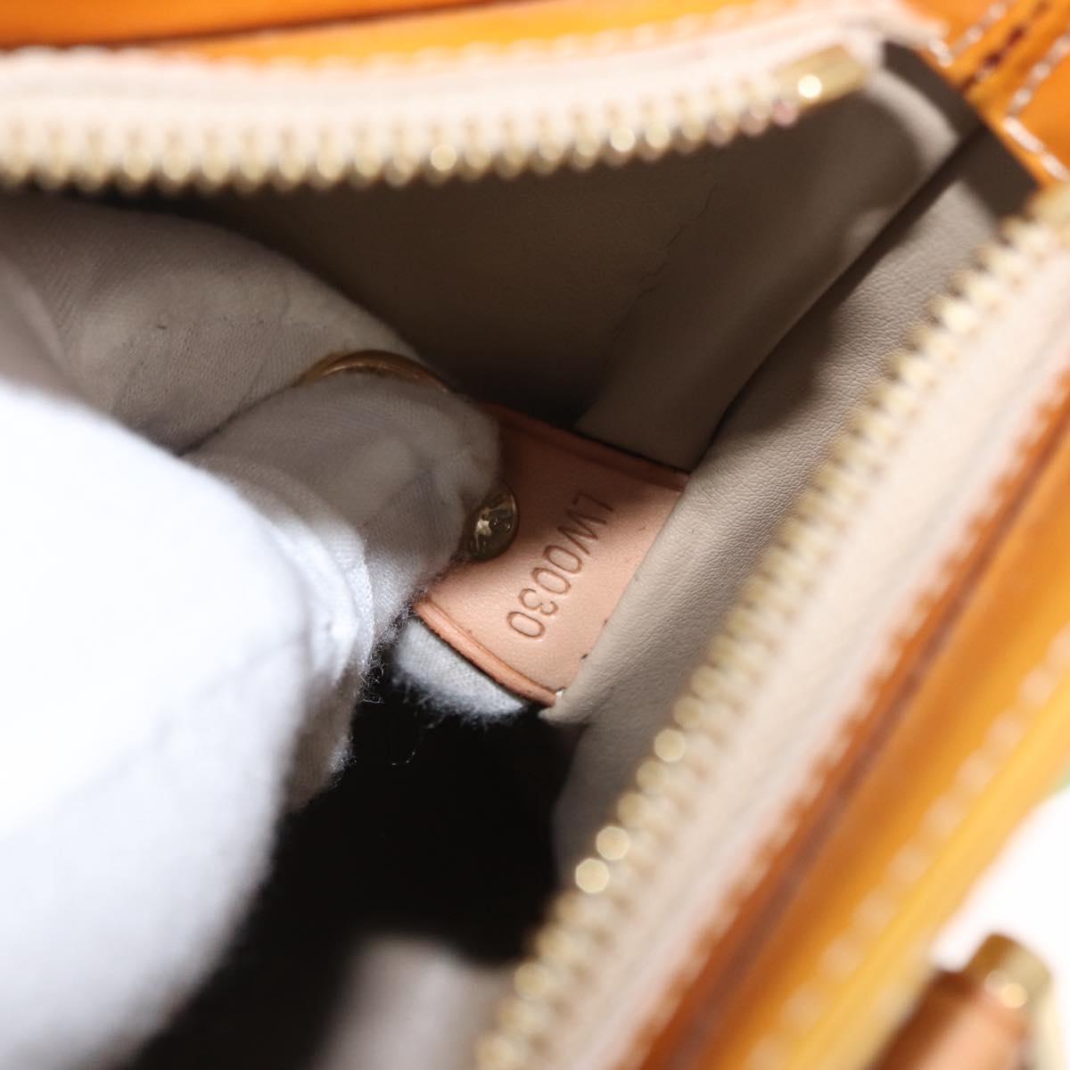 LOUIS VUITTON Monogram Vernis Houston Hand Bag Beige M91004 LV Auth ep13296