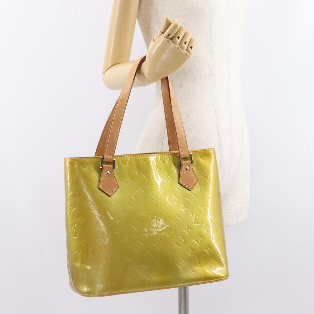 LOUIS VUITTON Monogram Vernis Houston Hand Bag Gris M91053 LV Auth ep13299