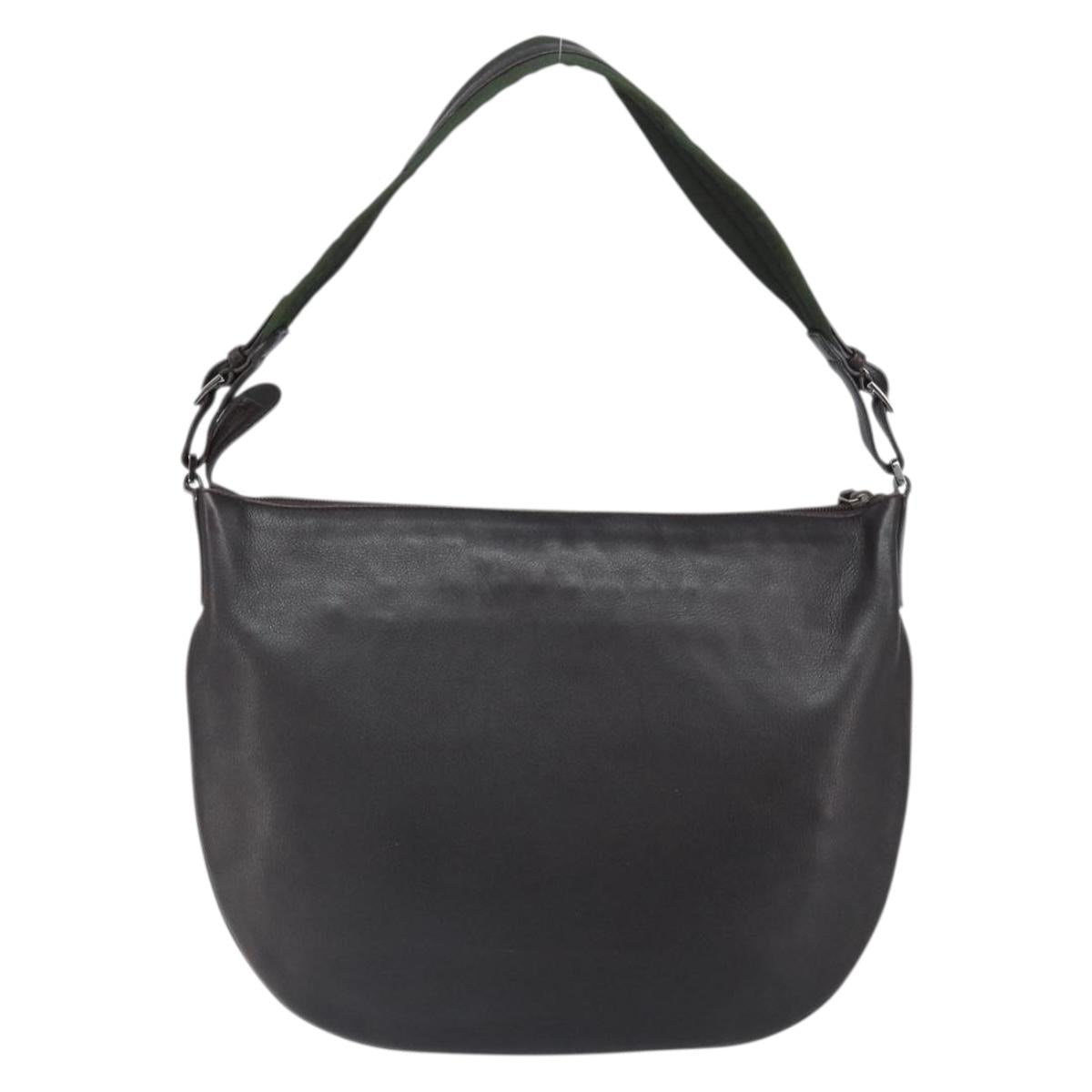 GUCCI GG Canvas Shoulder Bag Black Silver 001 1206 Auth ep13300
