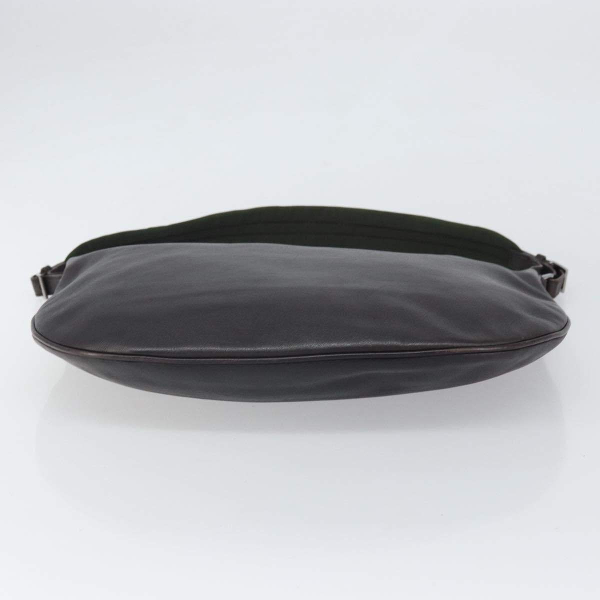 GUCCI GG Canvas Shoulder Bag Black Silver 001 1206 Auth ep13300