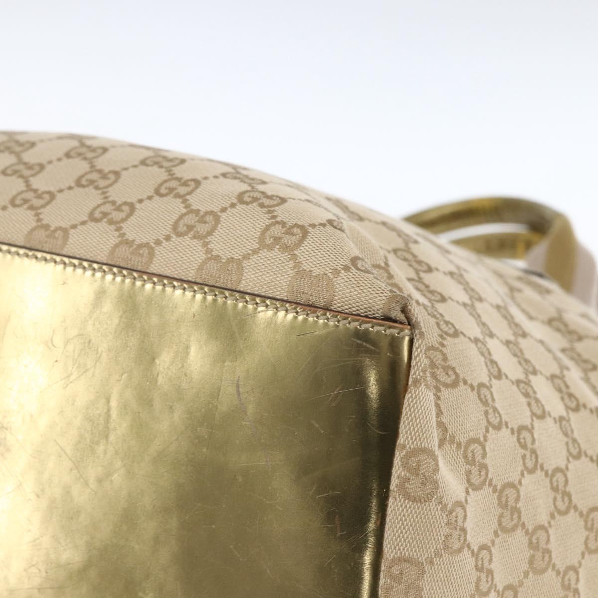 GUCCI GG Canvas Sherry Line Tote Bag Beige Pink 131231 Auth ep13301