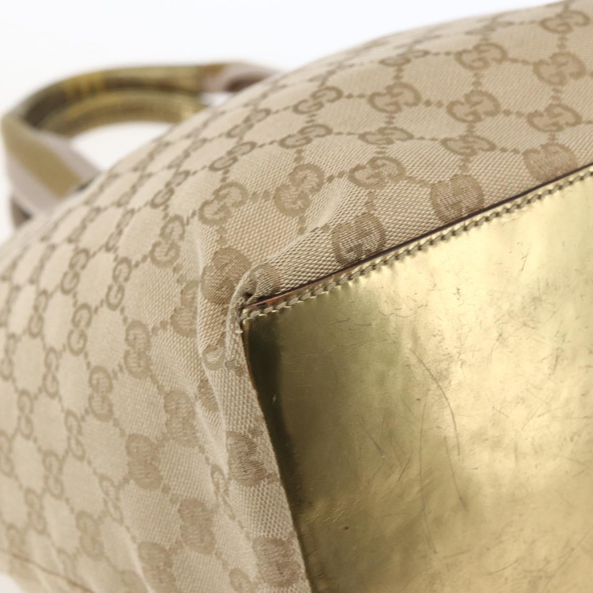 GUCCI GG Canvas Sherry Line Tote Bag Beige Pink 131231 Auth ep13301