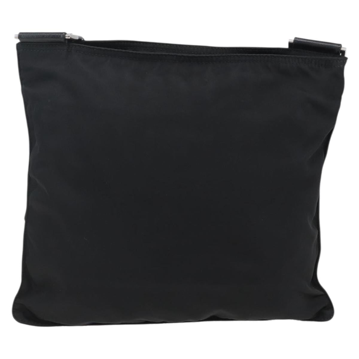 PRADA Shoulder Bag Nylon Black Silver Auth ep13306V