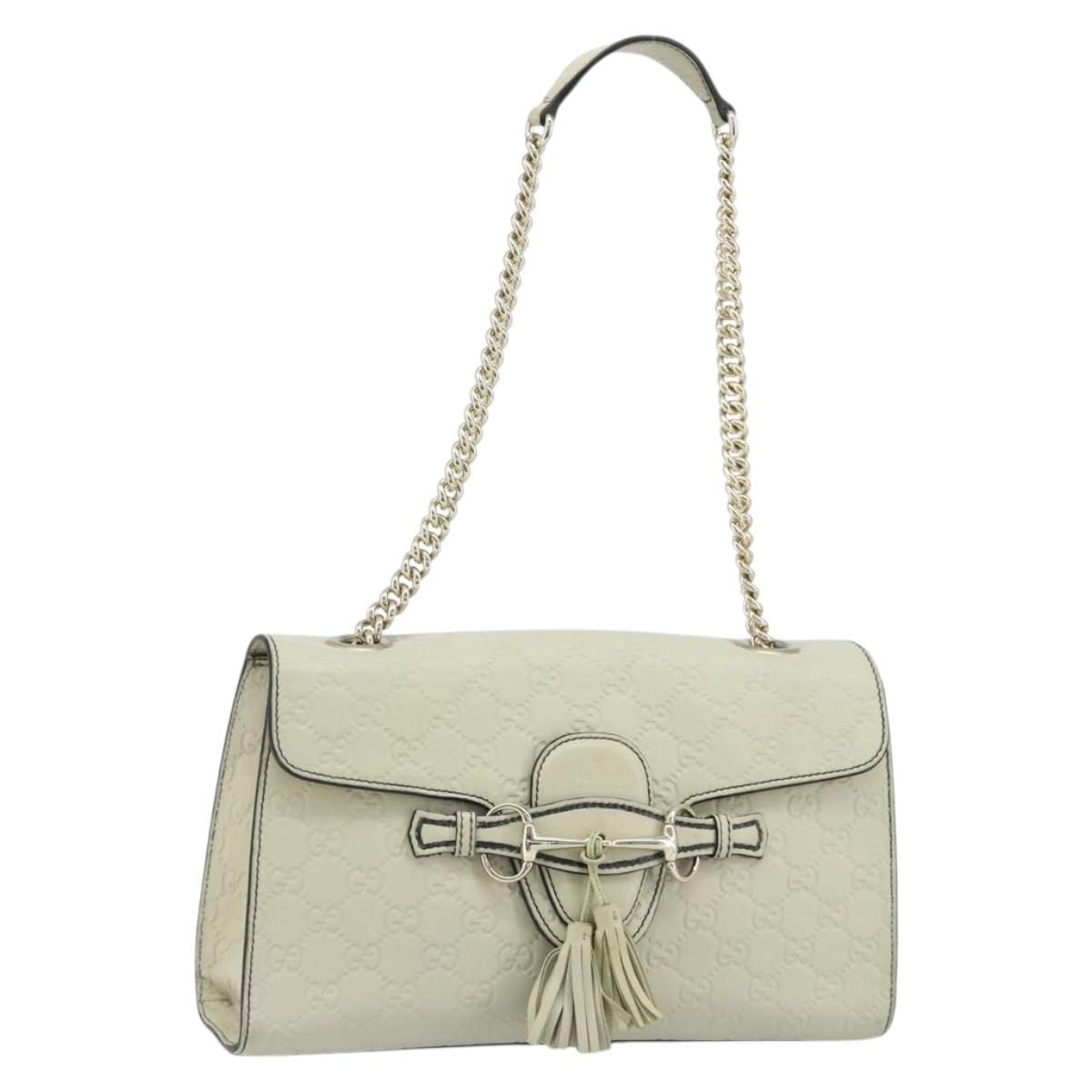GUCCI GG Canvas Guccissima Horsebit Chain Horsebit Bag 295402 Auth ep13311