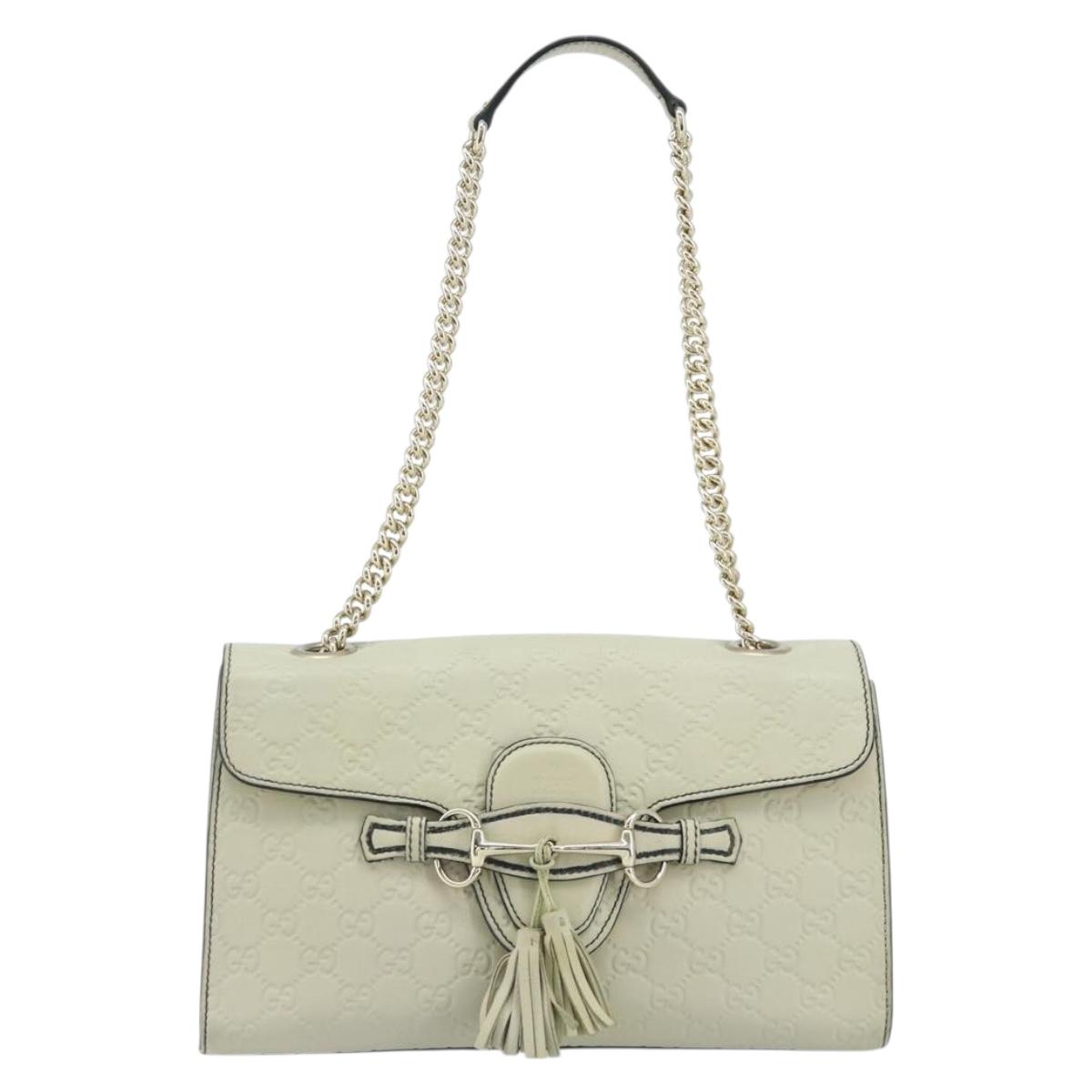GUCCI GG Canvas Guccissima Horsebit Chain Horsebit Bag 295402 Auth ep13311