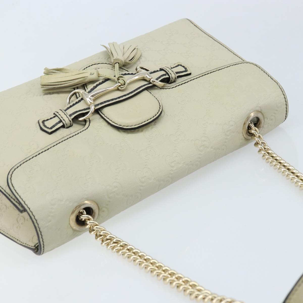 GUCCI GG Canvas Guccissima Horsebit Chain Horsebit Bag 295402 Auth ep13311