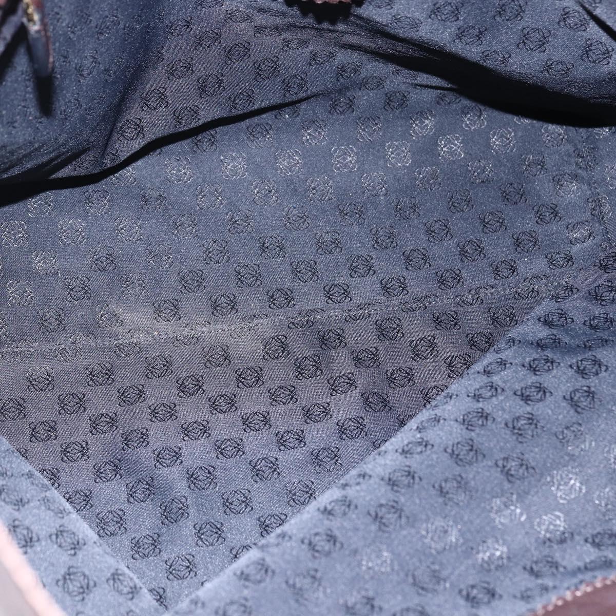 LOEWE Tote Bag Leather Brown Gold Auth ep13313