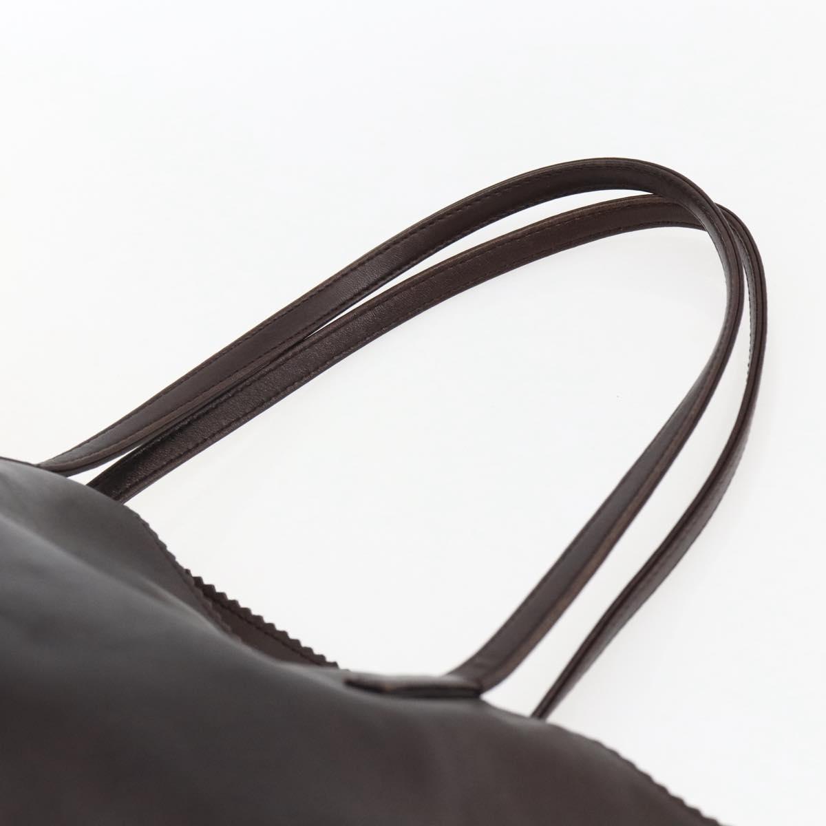 LOEWE Tote Bag Leather Brown Gold Auth ep13313