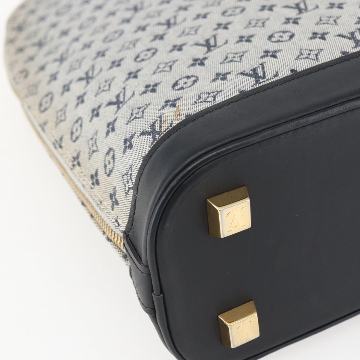 LOUIS VUITTON Monogram Mini Alma Haut Hand Bag Blue M92202 LV Auth ep13315A
