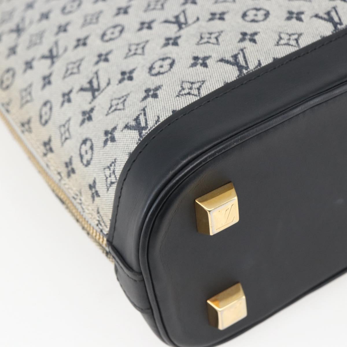 LOUIS VUITTON Monogram Mini Alma Haut Hand Bag Blue M92202 LV Auth ep13315A