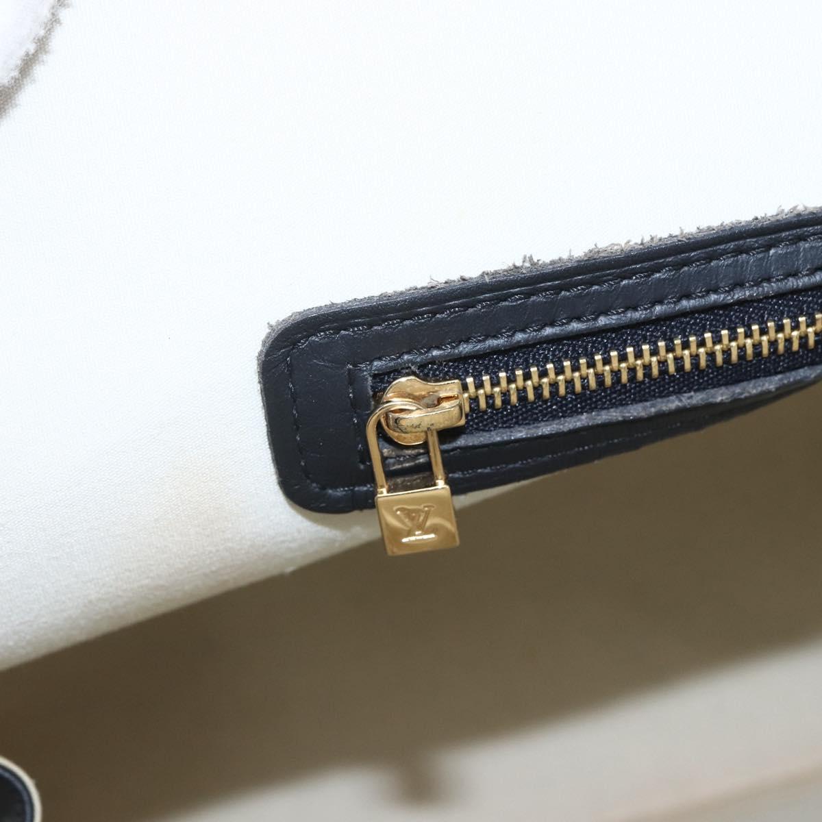 LOUIS VUITTON Monogram Mini Alma Haut Hand Bag Blue M92202 LV Auth ep13315A