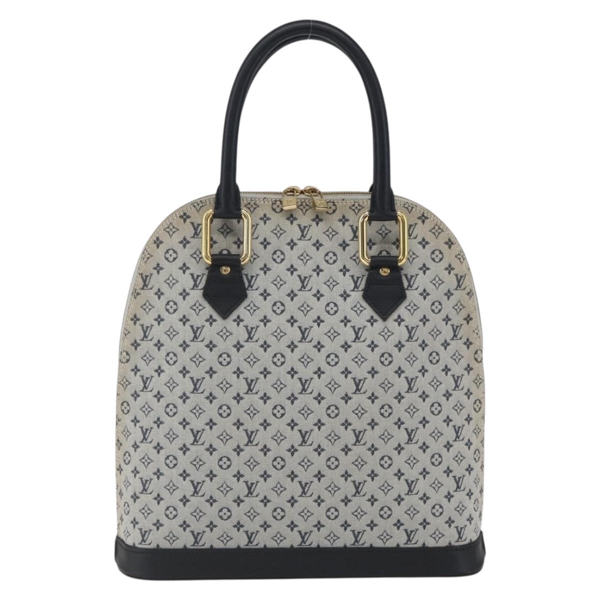 LOUIS VUITTON Monogram Mini Alma Haut Hand Bag Blue M92202 LV Auth ep13315A