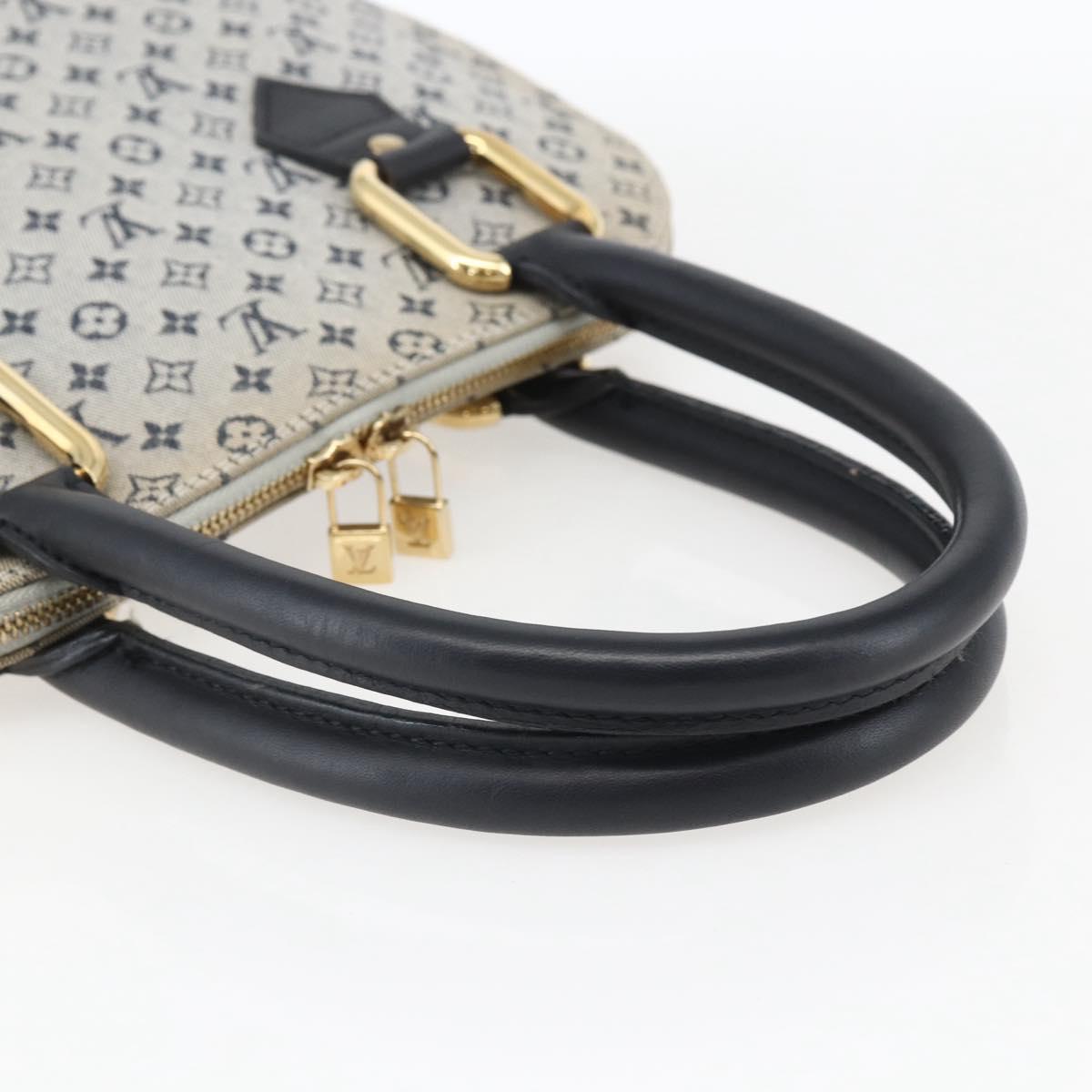 LOUIS VUITTON Monogram Mini Alma Haut Hand Bag Blue M92202 LV Auth ep13315A