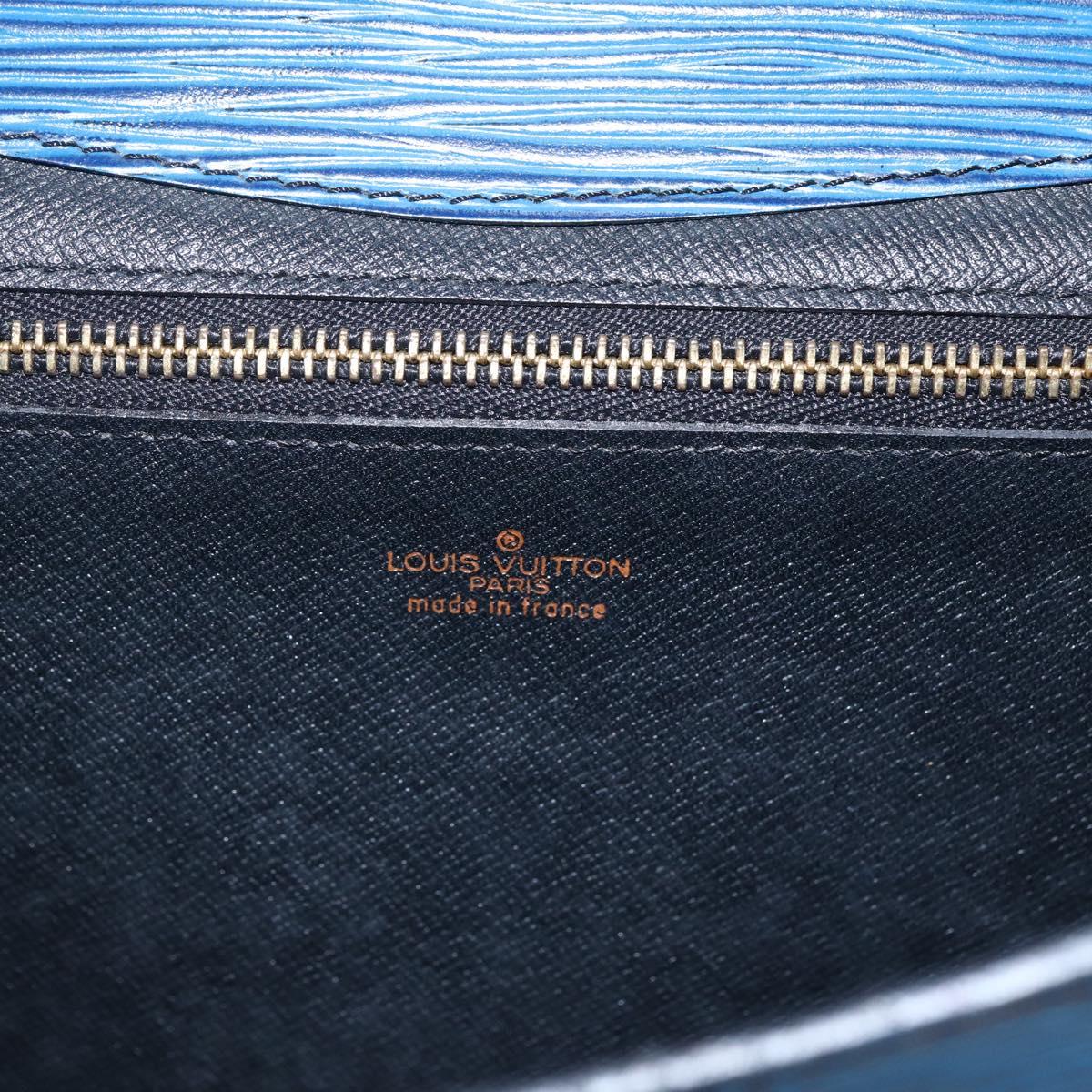 LOUIS VUITTON Epi Montaigne 27 Clutch Bag Blue M52655 LV Auth ep13321