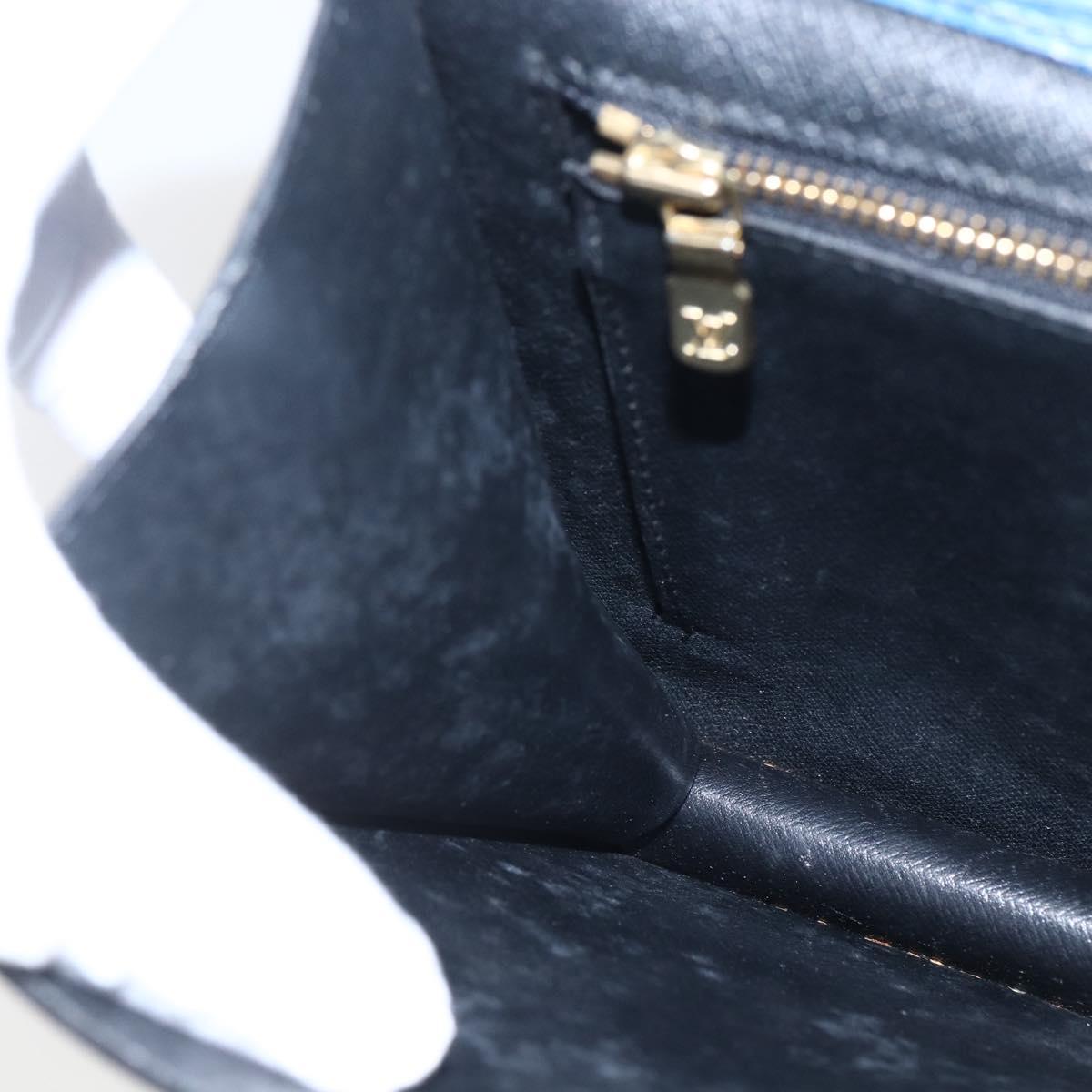 LOUIS VUITTON Epi Montaigne 27 Clutch Bag Blue M52655 LV Auth ep13321