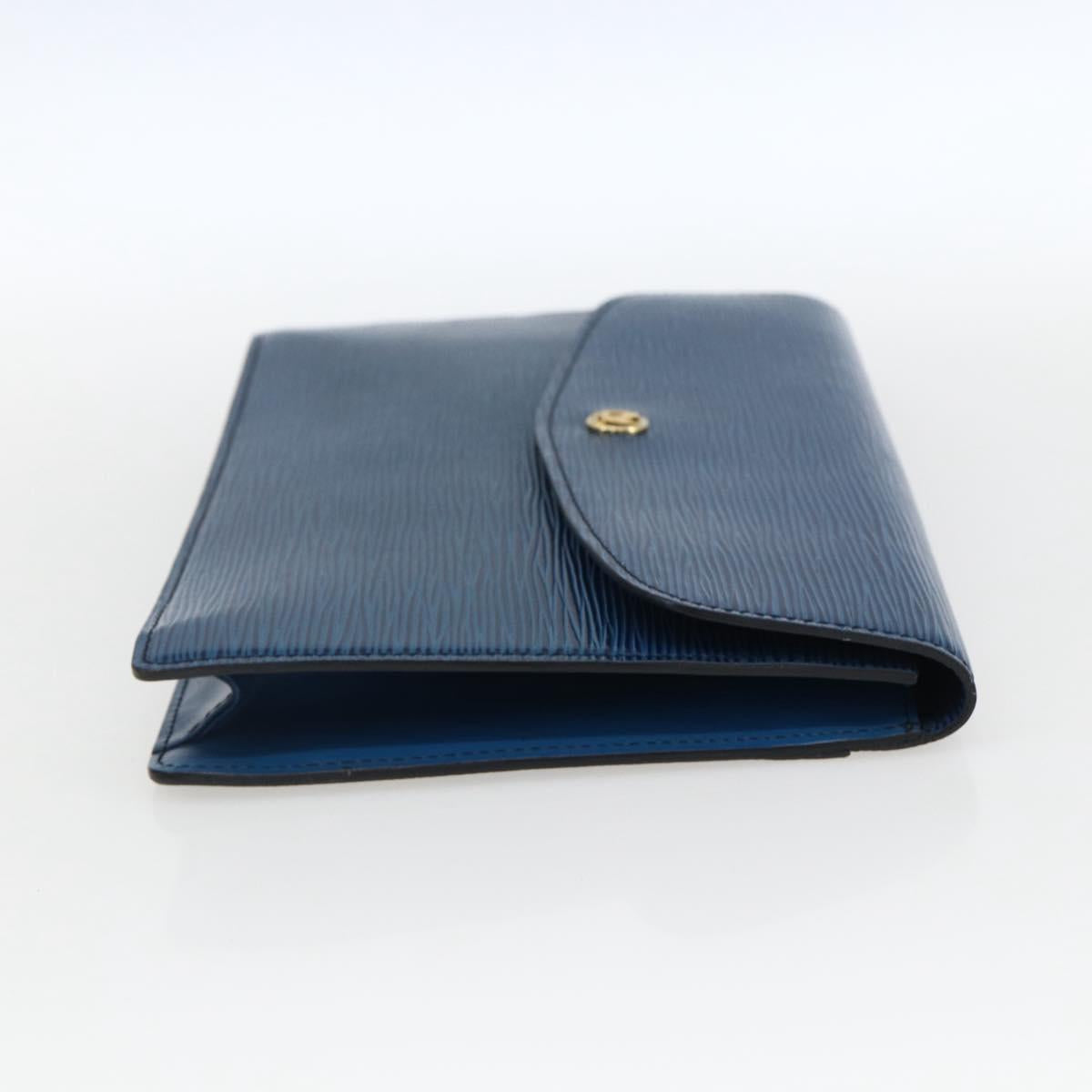 LOUIS VUITTON Epi Montaigne 27 Clutch Bag Blue M52655 LV Auth ep13321