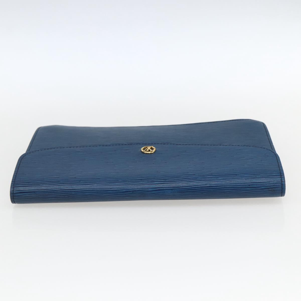 LOUIS VUITTON Epi Montaigne 27 Clutch Bag Blue M52655 LV Auth ep13321